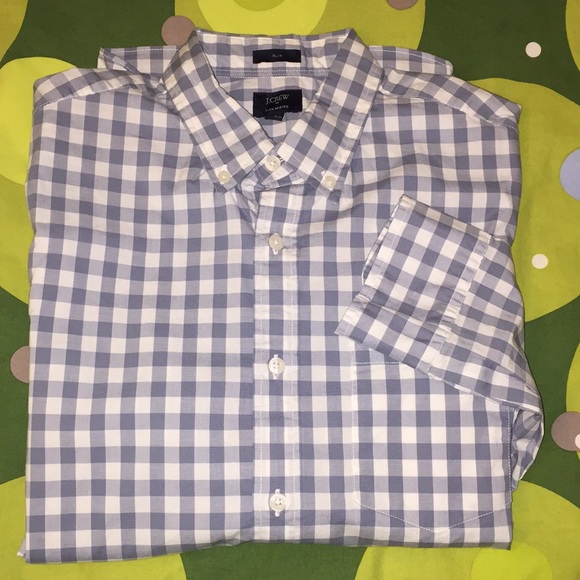 J. Crew Other - J Crew Slim fit flex washed grey checker shirt men